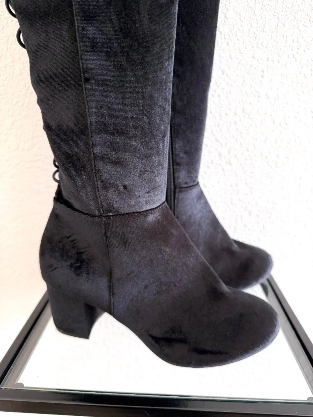 Torrid Black Over the Knee Heel Boot - Size 8WW